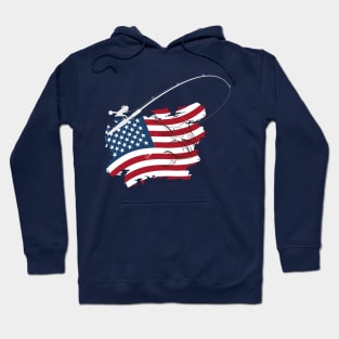 american flag fishing Hoodie